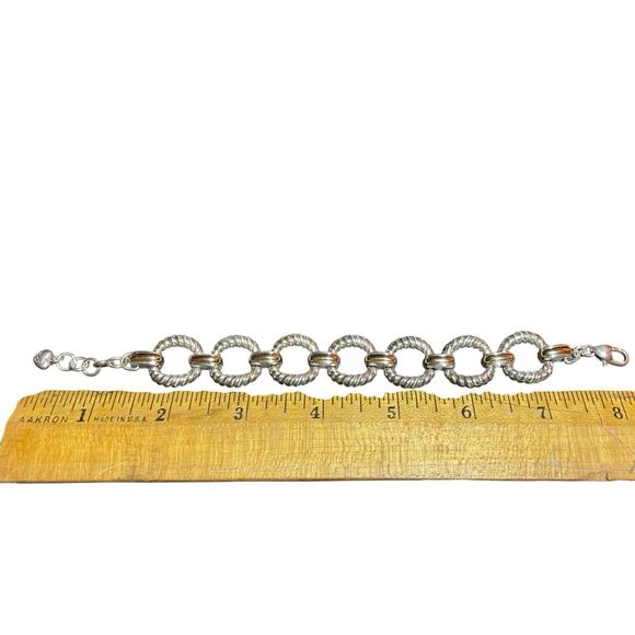 Brighton Bracelet Kindred Link Two Tone with Lobster Claw Clasp adjustable 8.50" - Picture 9 of 9